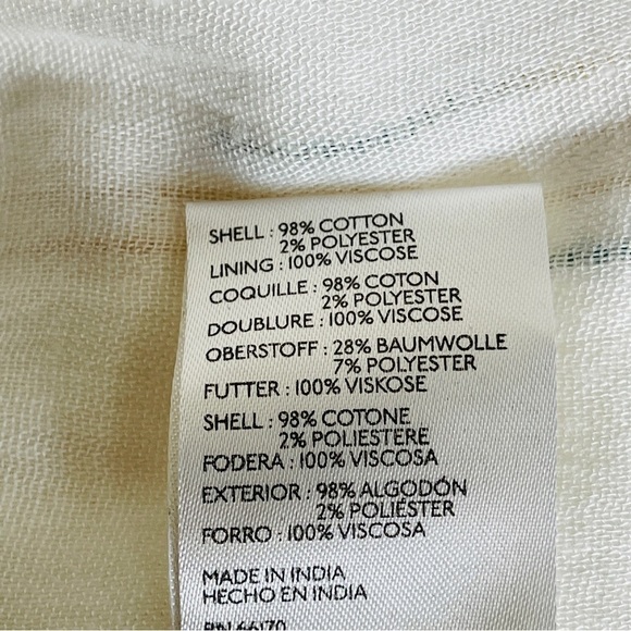 Free People NWT Ivory Boho Peasant Blouse | Puff Sleeve Embroidered Top | Size M - Picture 8 of 11